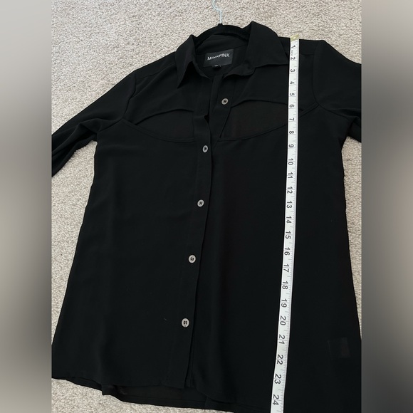 Nordstrom MinkPink Sheer Cut Out Blouse - Picture 8 of 13